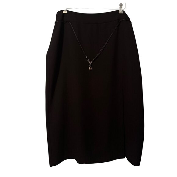 Emma James Black  Skirt With Decorative Chain Detail For Women Size 20W - Picture 2 of 12